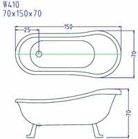VANN W410 150X70CM