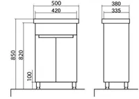 VALAMUKAPP OMEGA 50X38X85CM VALAMUGA VALGE