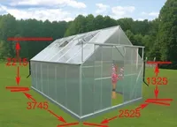 KASVUHOONE TOSKANA 252X374X212CM