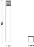 AIAVALGUSTI PHILIPS VERANDA POST 20W E27 1320LM IP44 