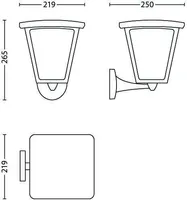 FASSAADIVALGUSTI PHILIPS COTTAGE MUST 4,5W LED 430LM IP44 