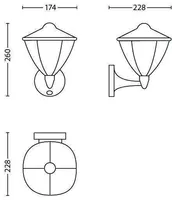 FASSAADIVALGUSTI PHILIPS ROBIN SENSORIGA MUST 4,5W LED 430LM IP44