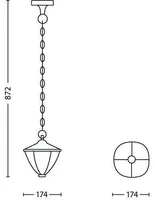 RIPPLAEVALGUSTI PHILIPS ROBIN MUST 4,5W LED 430LM IP44 