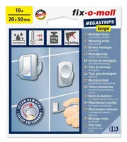 KAHEPOOLNE KLEEPS FIX-O-MOLL 20X50MM VALGE 10TK