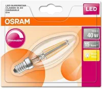 LED LAMP OSRAM LED RETROFIT CLASSIC 4,5W E14 B35 2700K 470LM DIMMERDATAV