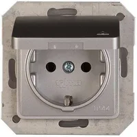 ÜHENE PISTIKUPESA VILMA SL-250 MAANDUSEGA IP44 RAAMITA METALLIK