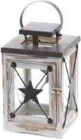 LATERN NIEMI 13X13X21,5CM ANTIIKVALGE METALL/PUIT/KLAAS