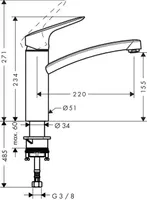 KÖÖGISEGISTI HANSGROHE LOGIS 160 HG71832000 KROOM