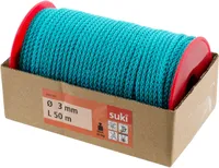 PÕIMITUD KÖIS SUKI POLÜPROPÜLEEN 3MM ROHELINE 50M