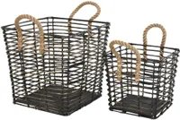 SANGADEGA MUST SISUSTUSKORV Ø37X40CM 