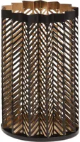 TEEKÜÜNLAHOIDJA ZIGZAG TRIIBUD Ø9X16CM MUST/KULDNE