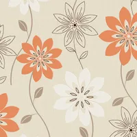 TAPEET SINTRA TREND ART LILLED ORANZ/PRUUN 0,53X10M