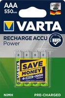 AKUPATAREI VARTA RECHARGE ACCU POWER AAA 4TK PAKIS