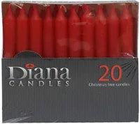 KUUSEKÜÜNLAD DIANA PARAFIINIST 1,5H PUNANE 20TK