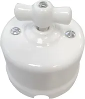 1-NE LÜLITI FENDE VK PÖÖRD KERAAMILINE VALGE