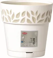 ISTUTUSPOTT ALUSEGA ELHO CLOE Ø15X15CM VALGE BEEŽIDE LEHTEDEGA