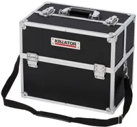 TÖÖRIISTAKOHVER KREATOR ALUMIINIUMIST 360X230X300MM MUST