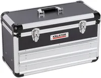 TÖÖRIISTAKOHVER KREATOR ALUMIINIUMIST 523X240X305MM 2 SAHTLIT