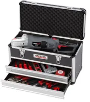 TÖÖRIISTAKOHVER KREATOR ALUMIINIUMIST 523X240X305MM 2 SAHTLIT