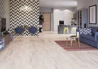 LAUDPARKETT 14MM SAAR RUSTIC VALGE MATT LAKK 4-LIPPI