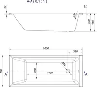 VANN CERSANIT BALINEA JALGADEGA160X70X41CM 