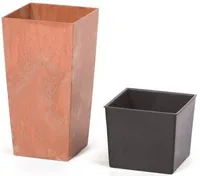 LILLEPOTT PROSPERPLAST URBI SQUARE EFFECT 33CM TERRA