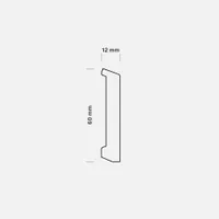 SOKLILIIST VIAMONT PLASTIK VJL60 MUST 470 12X60MM 2,7M
