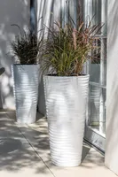 LILLEPOTT FORM-PLASTIC DUNES SLIM ÜMAR VALGE 40CM