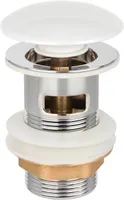 VALAMU ÄRAVOOLUPESA INVENA CLICK-CLACK ÜLEJOOKSUGA 1 1/4" VALGE