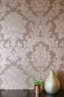 TAPEET ARTHOUSE FOIL DAMASK ROSE GOLD