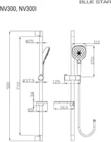 DUŠILIFT BLUE STAR NOVARA NV 300 90CM DUŠIKOMPLEKTIGA