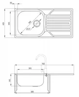 ROOSTEVABA VALAMU DEANTE LEGATO 760X435X145MM SATIN