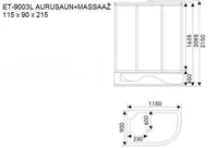 AURUSAUN CONSTAR ET-9003L 115X90X45/215CM VASAK