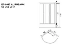 AURUSAUN CONSTAR ET-9917 90X90X45/215CM