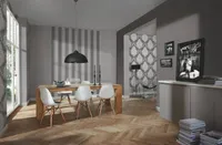 TAPEET DUTCH WALLCOVERINGS CASUAL CHIC DESSIN TURQUOISE