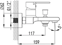 VANNI- JA DUŠISEGISTI BLUE STAR NOVARA NV 509BL MUST MATT