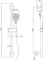DUŠILIFT BLUE STAR NOVARA NV 300BL DUŠIKOMPLEKTIGA MUST MATT
