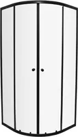 DUŠIKAARE SEIN LIUGUSTEGA AQUALINE 90X90X190CM KUMER MUST PROFIIL