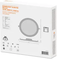 ALLVALGUSTI SLIM DN210 18W/4000K WT IP20