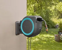 VOOLIKUPOOLI KOMPLEKT GARDENA SEINALE ROLL-UP 25M TÜRKIIS