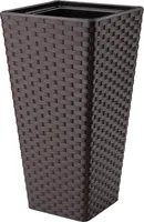 VÄLIS PLASTPOTT FORM-PLASTIC RATTANA SLIM 40CM TUMEPRUUN