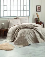 VOODIKATTE KOMPLEKT TIERA 200X200CM PUUVILLANE