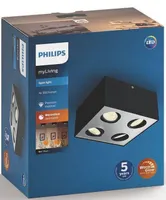 KOHTVALGUSTI PHILIPS BOX 4X4.5W (WGD) MUST HÄMARDATAV