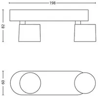 KOHTVALGUSTI PHILIPS STAR 2X4.5W VALGE