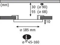 ALLVALGUSTI PAULMANN VARIFIT VELUNA 17W 1850LM STEP DIM IP44 185MM