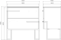 VALAMUKAPP MIRATER CHELSY 83X45X85CM VALAMUGA TAMM