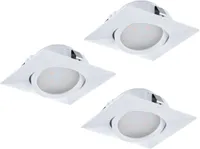 RIPPLAEVALGUSTI EGLO PINEDA 3X4,9W LED 3X460LM 3000K VALGE