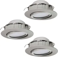 RIPPLAEVALGUSTI EGLO PINEDA 3X4,9W LED 3X500LM 3000K MATT NIKKEL