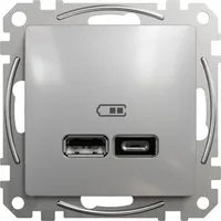 USB LAADIJA A+C 2,4A SCHNEIDER-ELECTRIC SEDNA DESIGN ALU