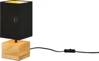LAUALAMP REALITY WOODY 40W E14 12X12CM MUST/PUIT